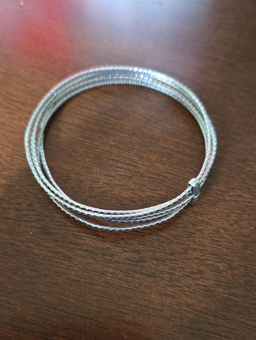 Coro Vintage Silver Multi-Strand Bangle Bracelet